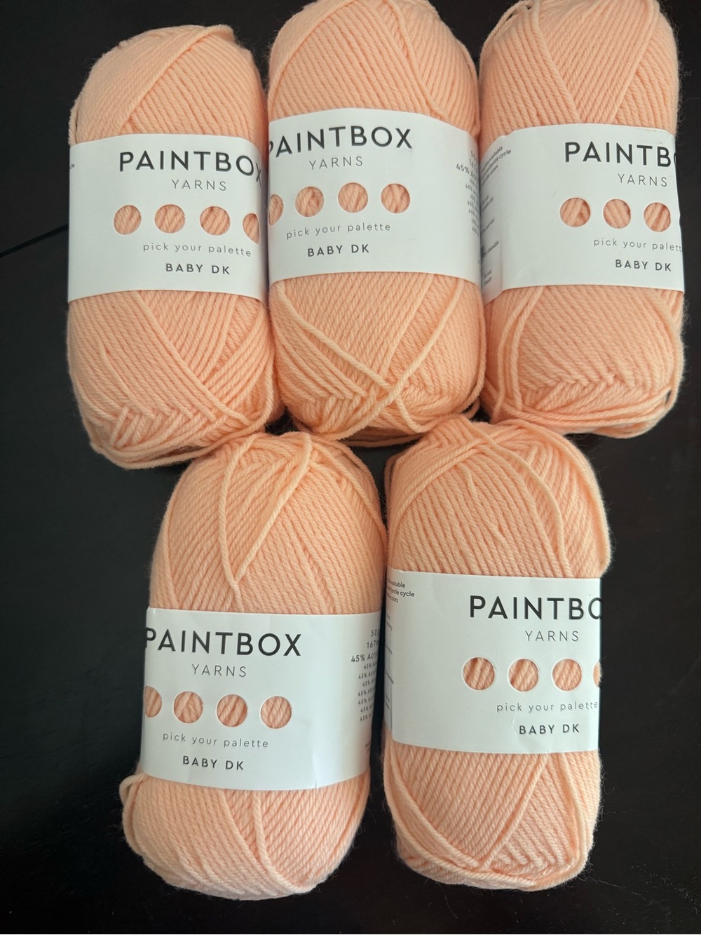 Paintbox Yarns Baby DK Yarn - Peach Orange (5 Skeins)